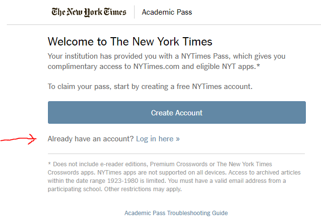 NY Times Access